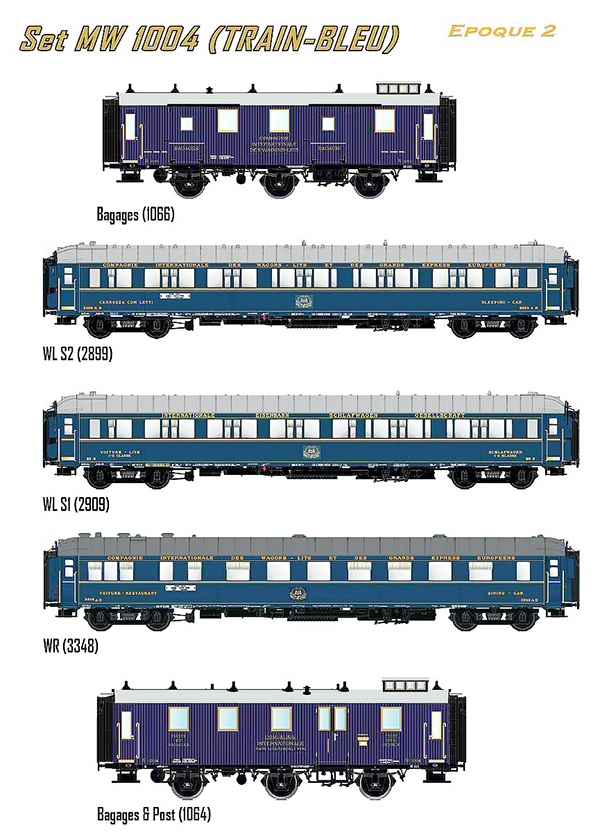 LS Models 99004 - Le Train Bleu Orient Express Set (5 Car Set)